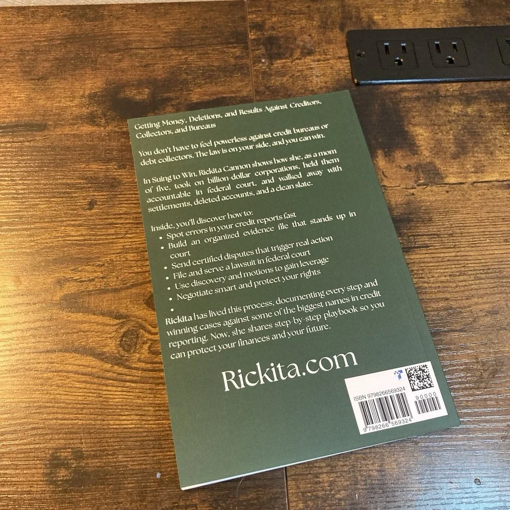 Suing To Win Rickita Cannon‎ Print Credit Repair Legal Guide Book